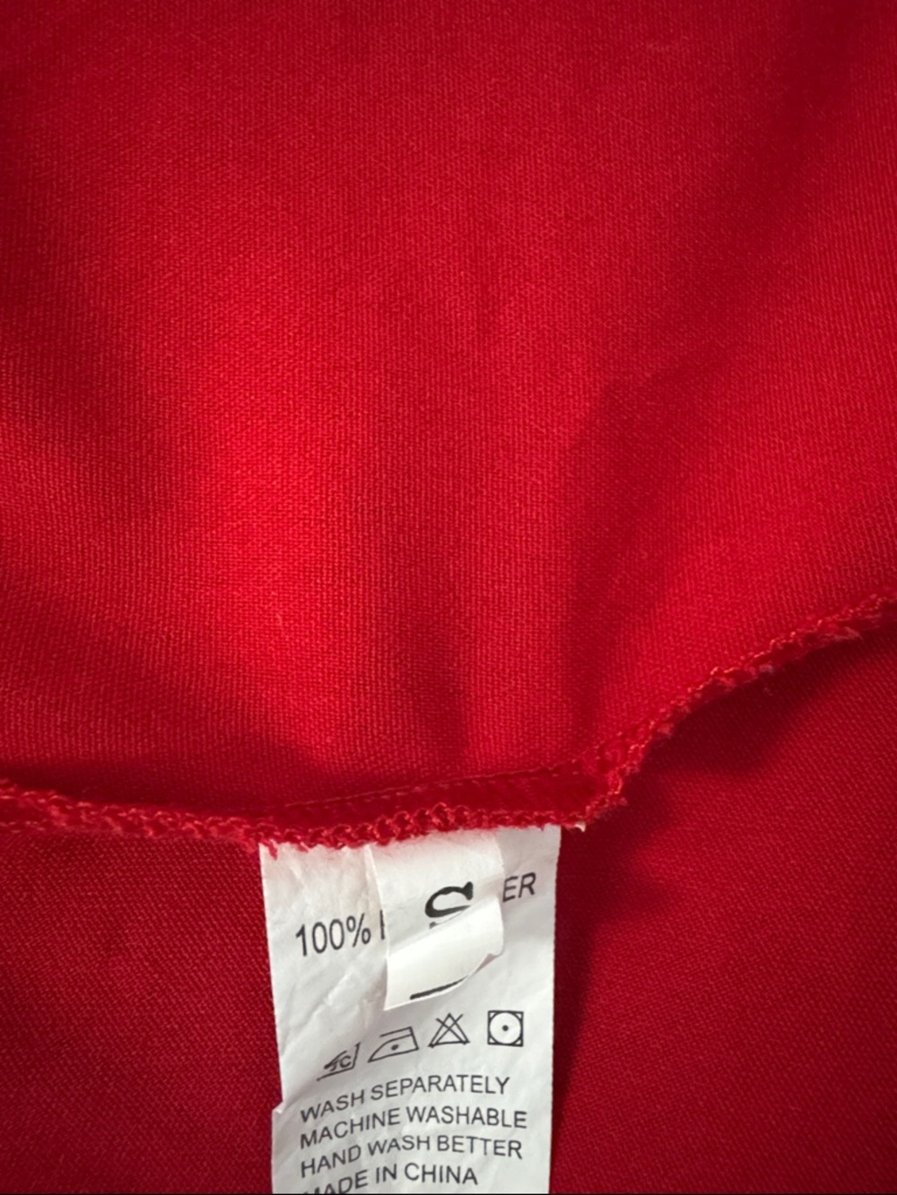 Red Wrap-Style Ruffle Hem Dress - Picture 4 of 6